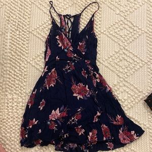 Aqua Bloomingdales navy floral dress